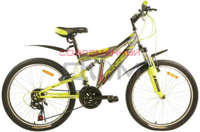 Велосипед Pioneer Extreme 24"/15" silver/green/black